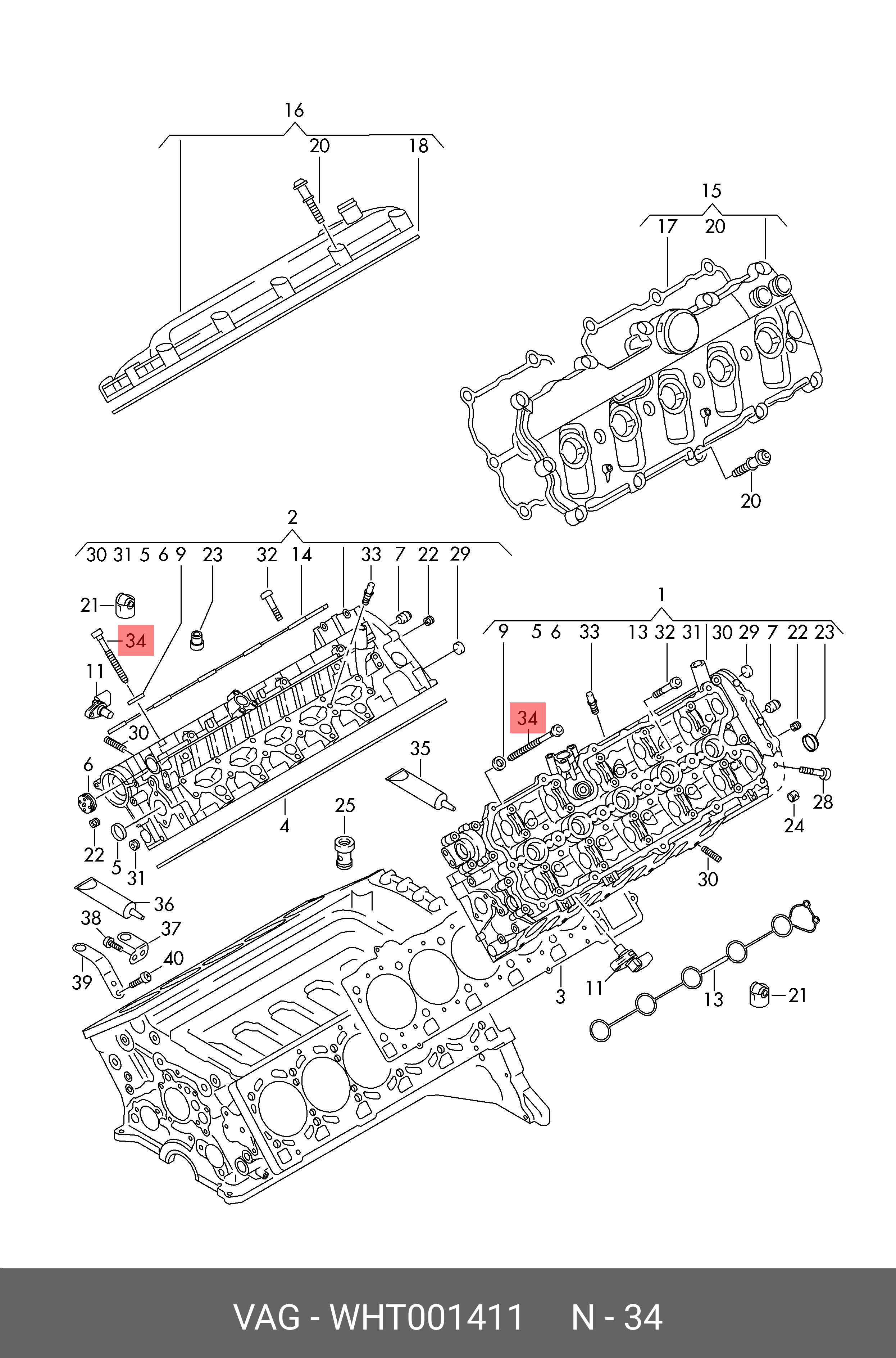 WHT 001 411 VAG BOLT