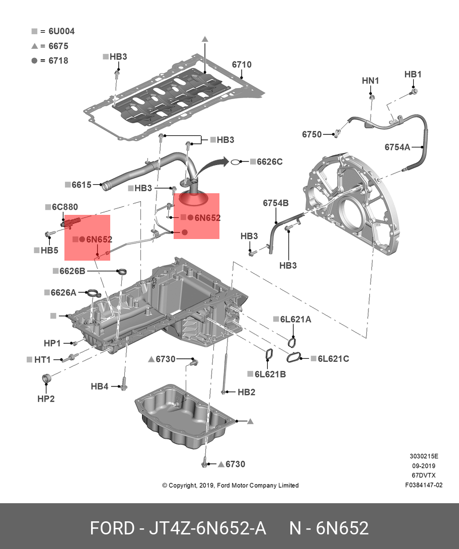 JT4Z-6N652-A FORD GASKET