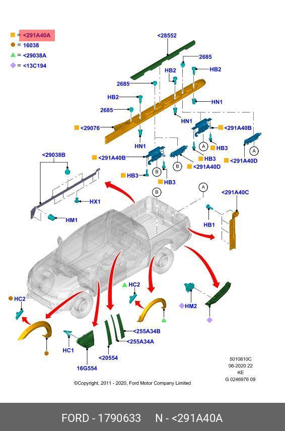 1 790 633 FORD MOULDING