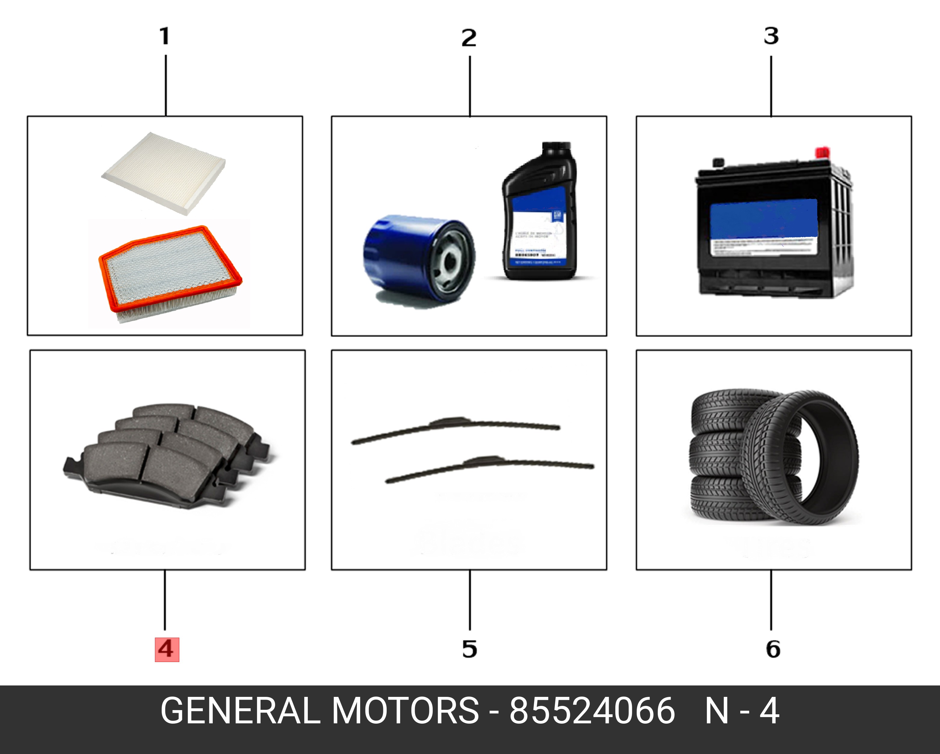 85524066 GENERAL MOTORS PAD KIT, DISC BRAKE