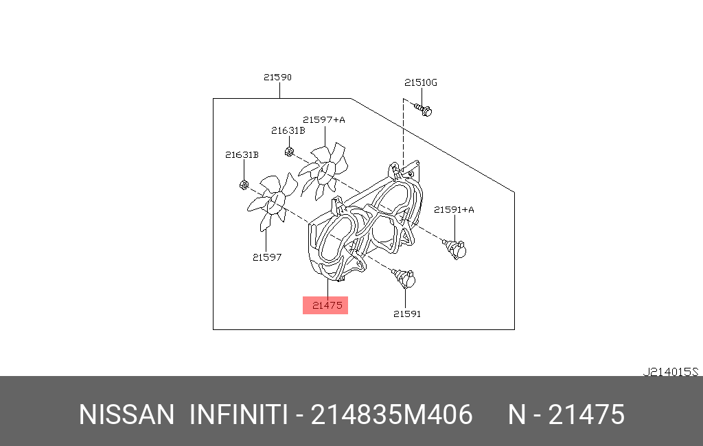 21483-5M406 NISSAN SHROUD ASSY