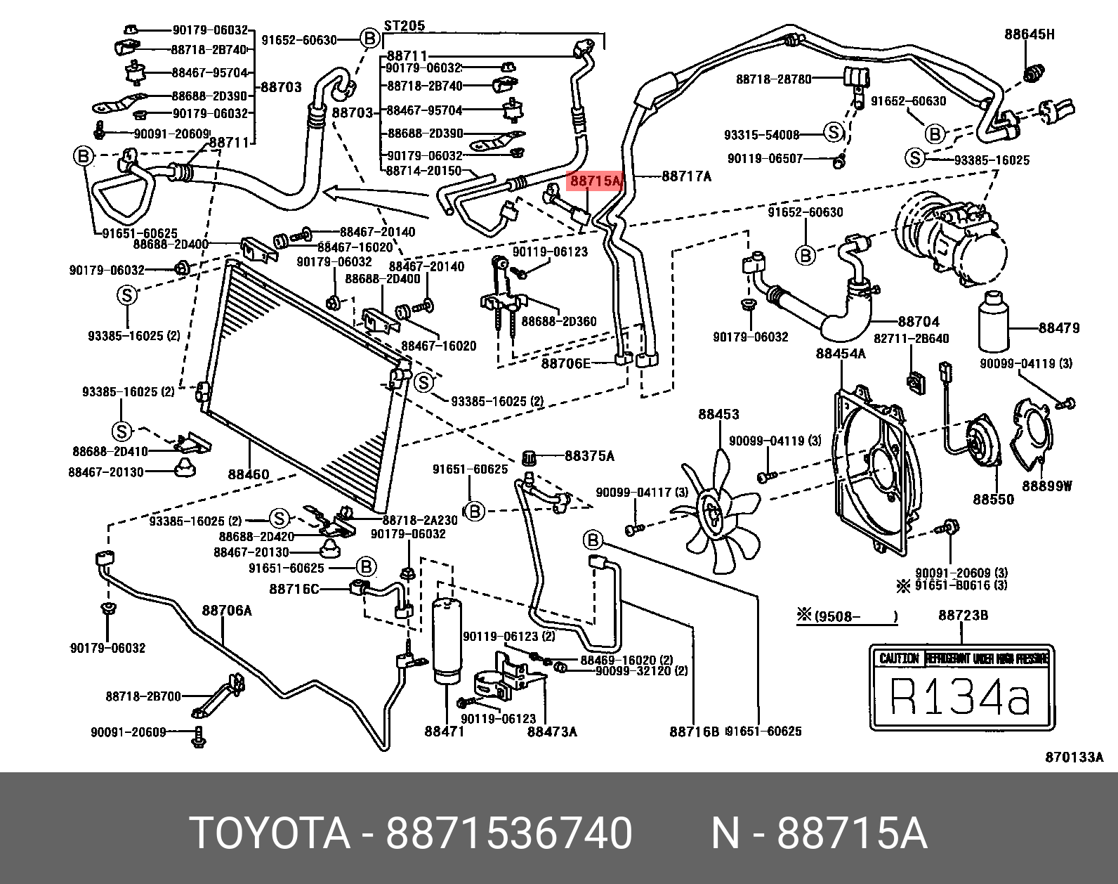 88715-36740 TOYOTA LEXUS TUBE DISCHARGE