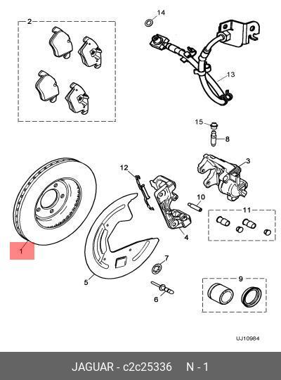 Front brake discs, set