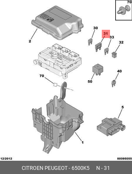 6500 K5 PEUGEOT MAXI FUSE,'60A' P6500K5