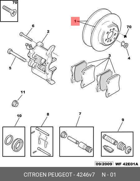 Rear brake discs, set