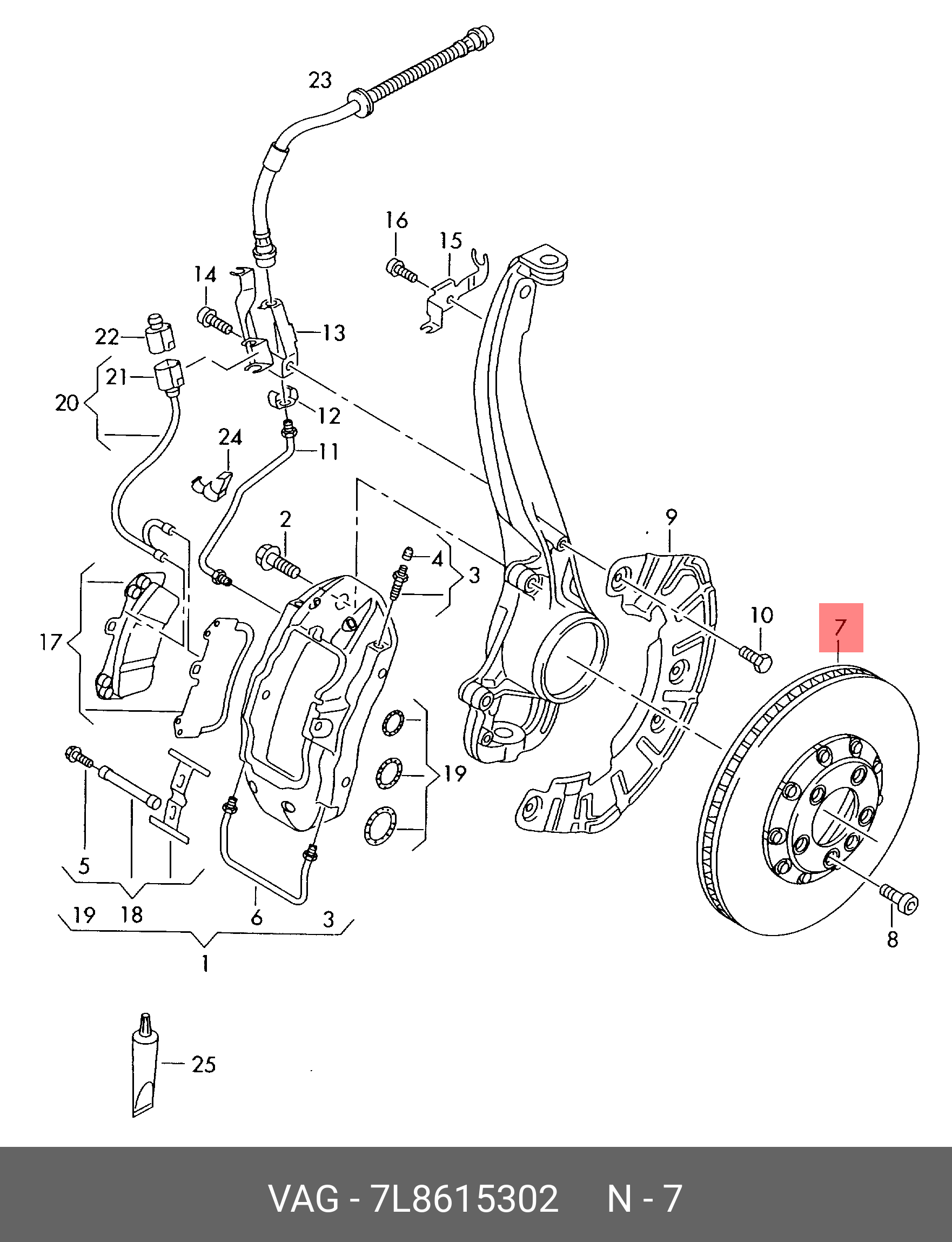Front brake disc, right