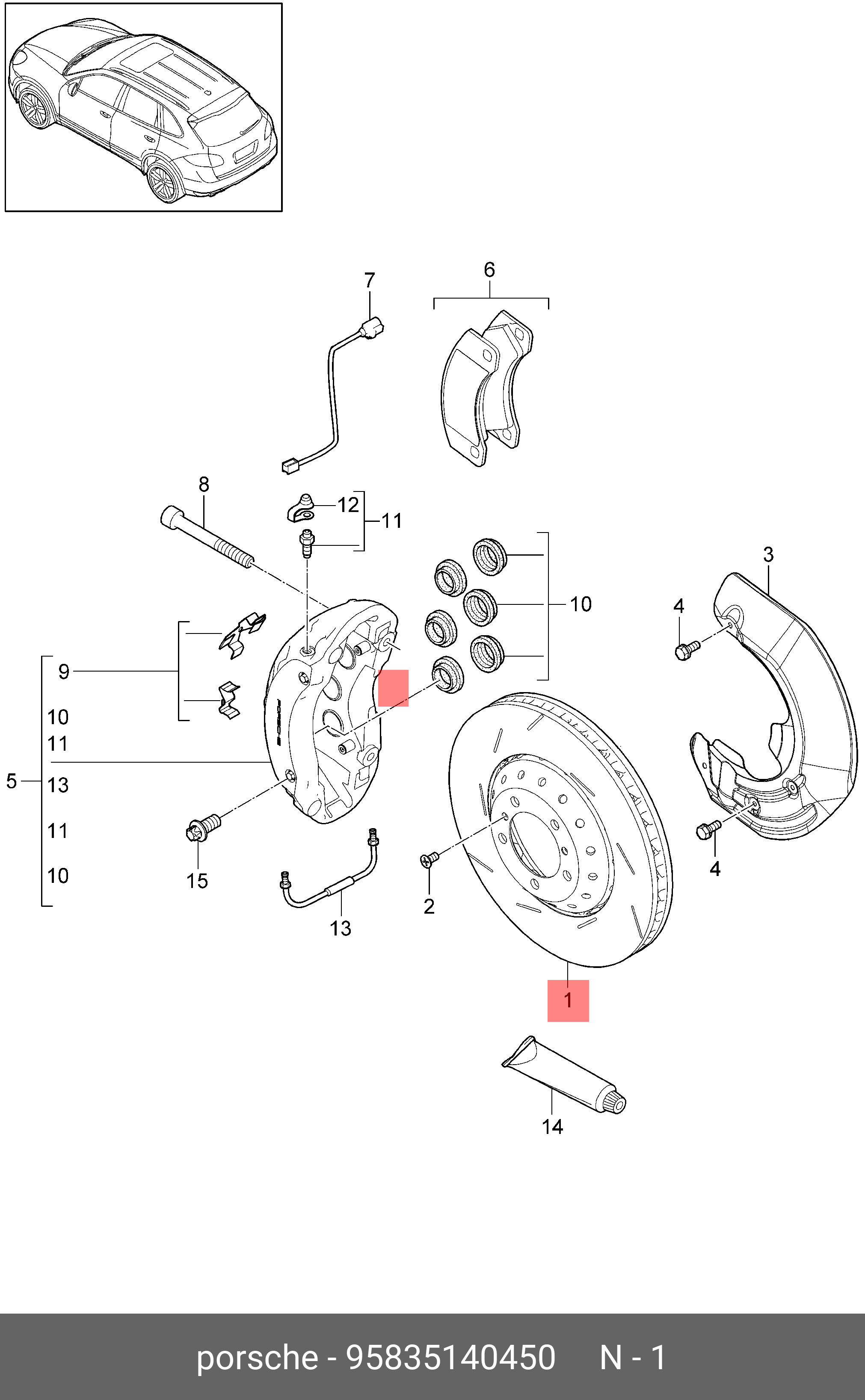Front brake disc, right