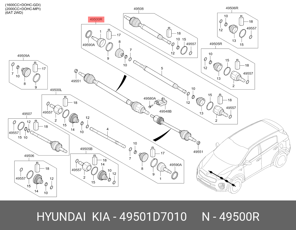 PLANETARA FATA DREAPTA - 6AT - 4WD