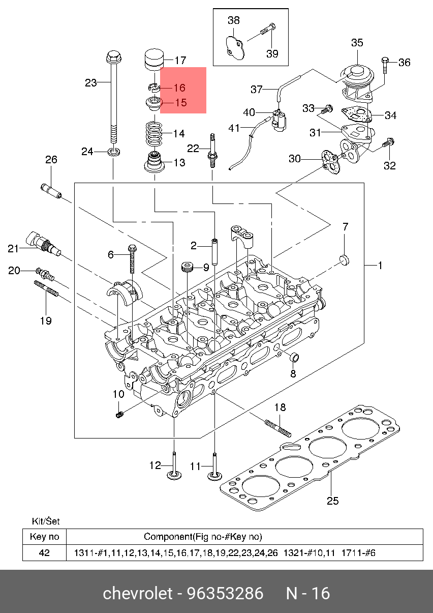 96353286 GENERAL MOTORS VALVE LOCK, SPRING RETAINER