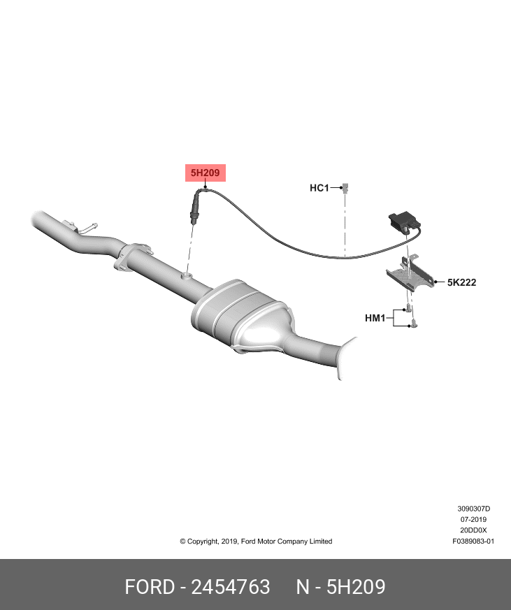 2454763 FORD SENSOR ASY