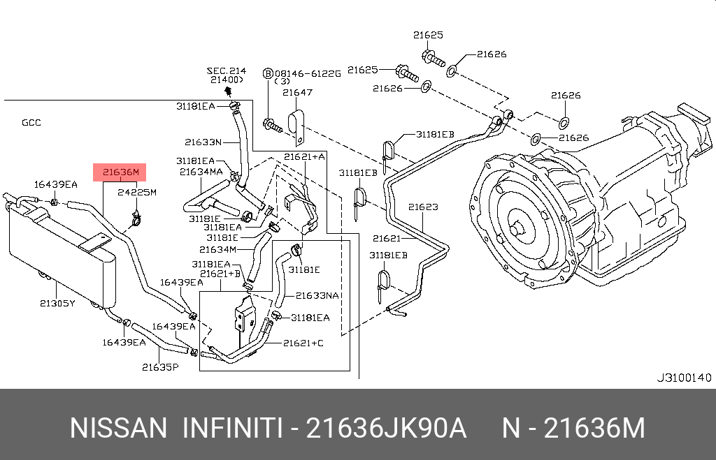 21636-JK90A NISSAN MOULDING-RR DOOR OUT RH D
