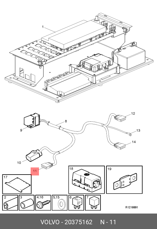 20375162 VOLVO CABLE TERMINAL (Std. Pack of 100)