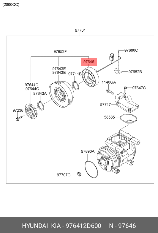 BOBINA COMPRESOR A/C