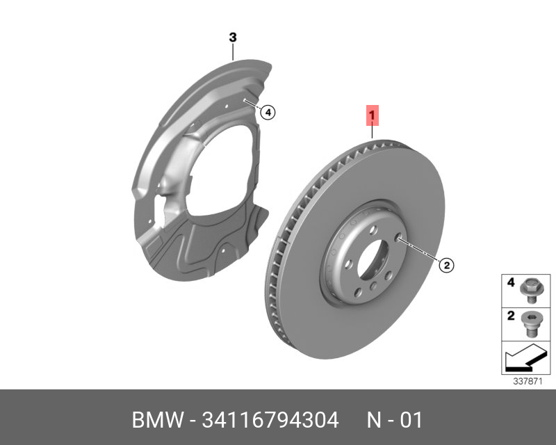 Front brake disc