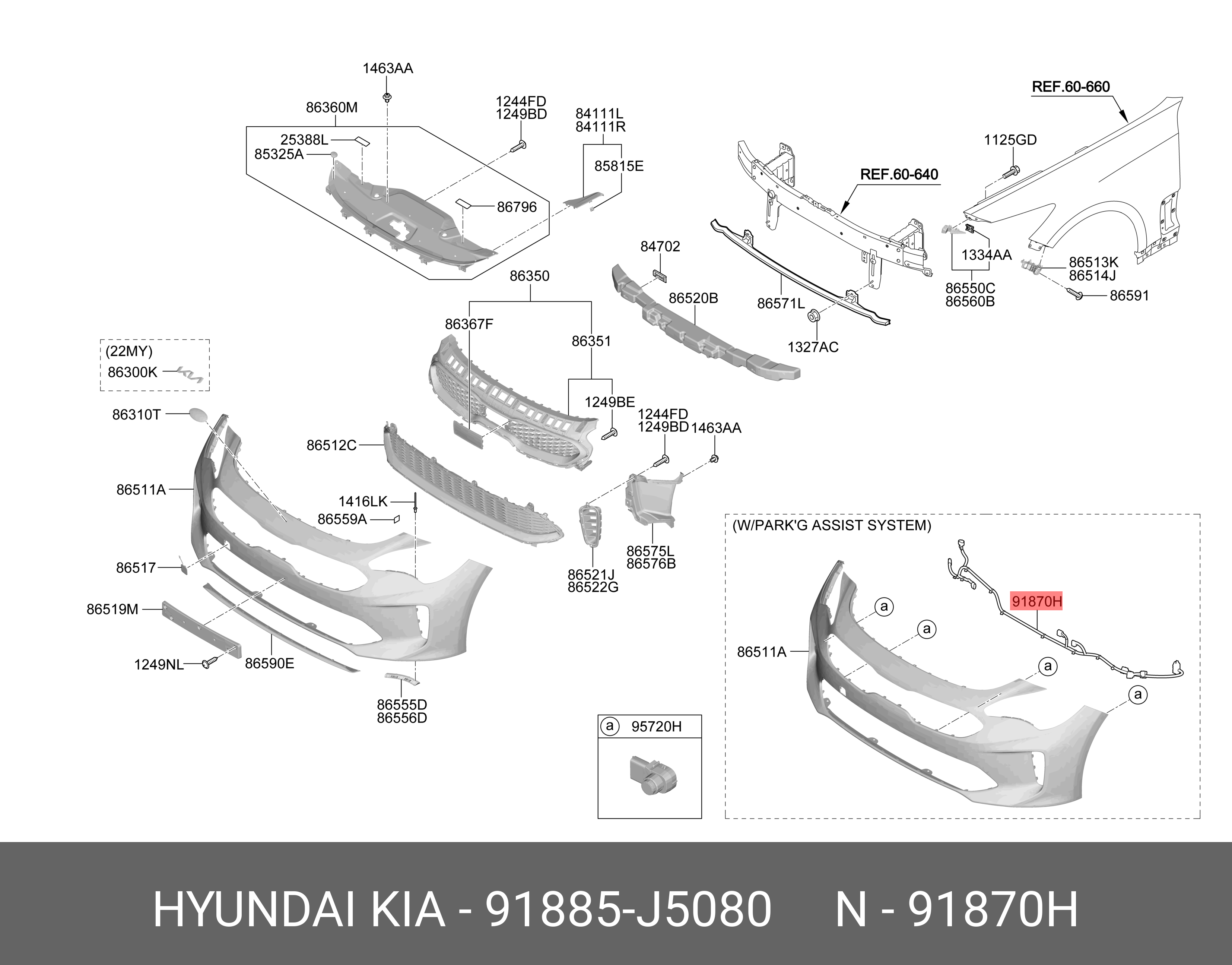 91885J5080 HYUNDAI KIA Part