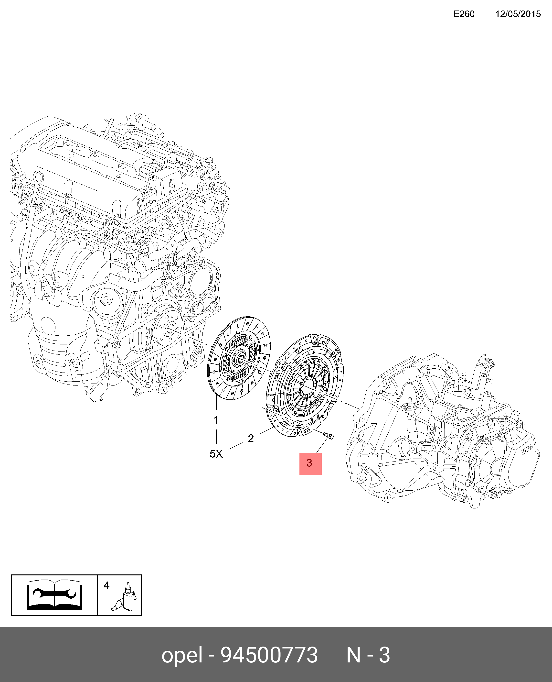 Болт корзины сцепления M7X1.0 L24 B26 S11 HR8.8
