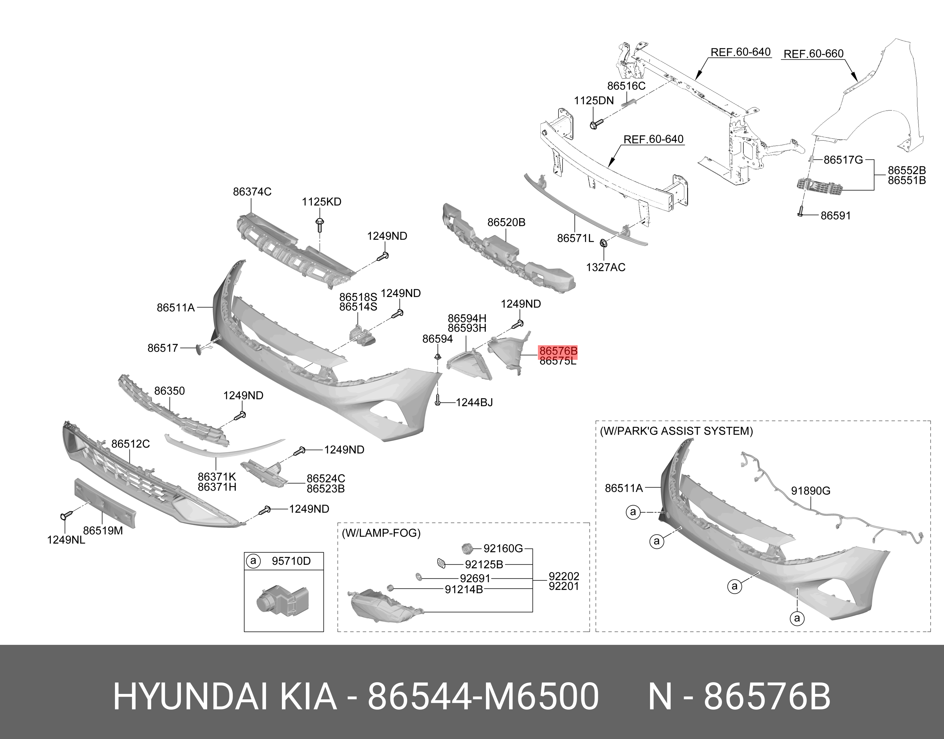 86544M6500 HYUNDAI KIA Part