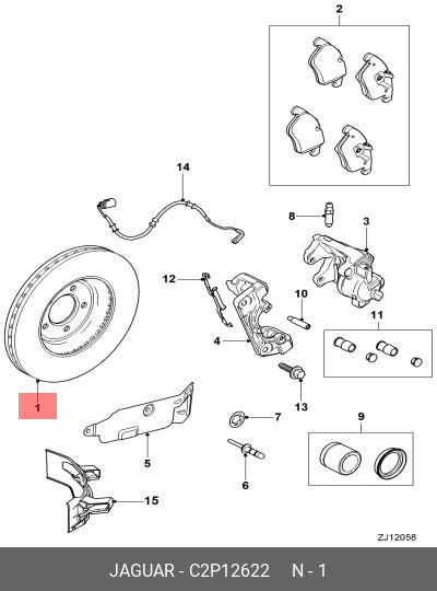 Front brake discs, set