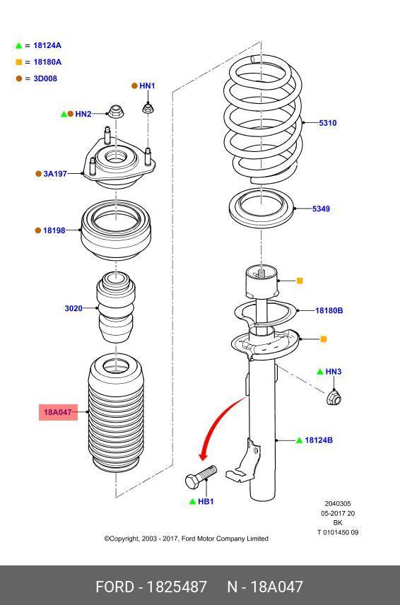 1825487 FORD BOOT