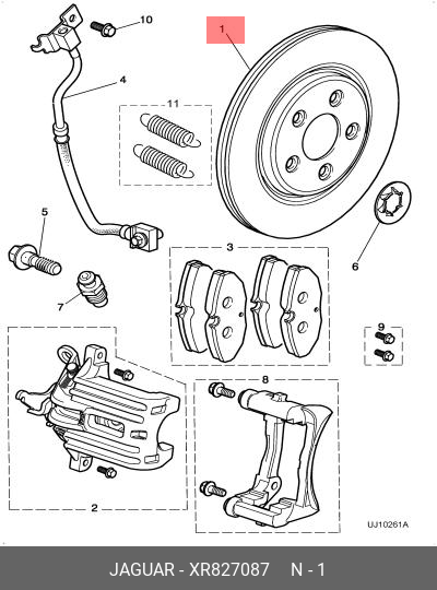 Rear brake discs, set