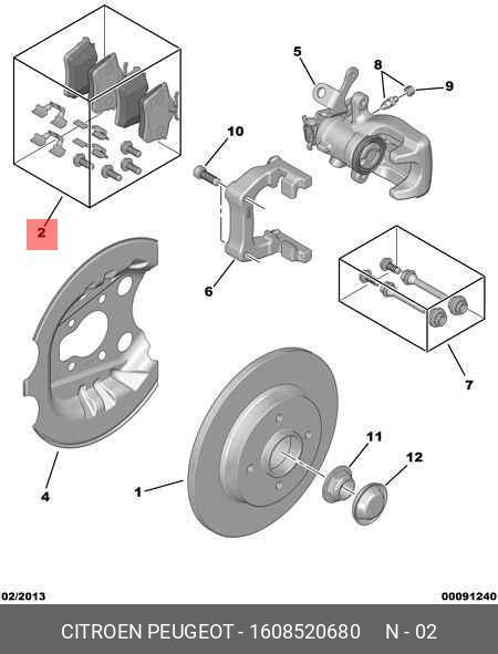 Rear brake pads, set