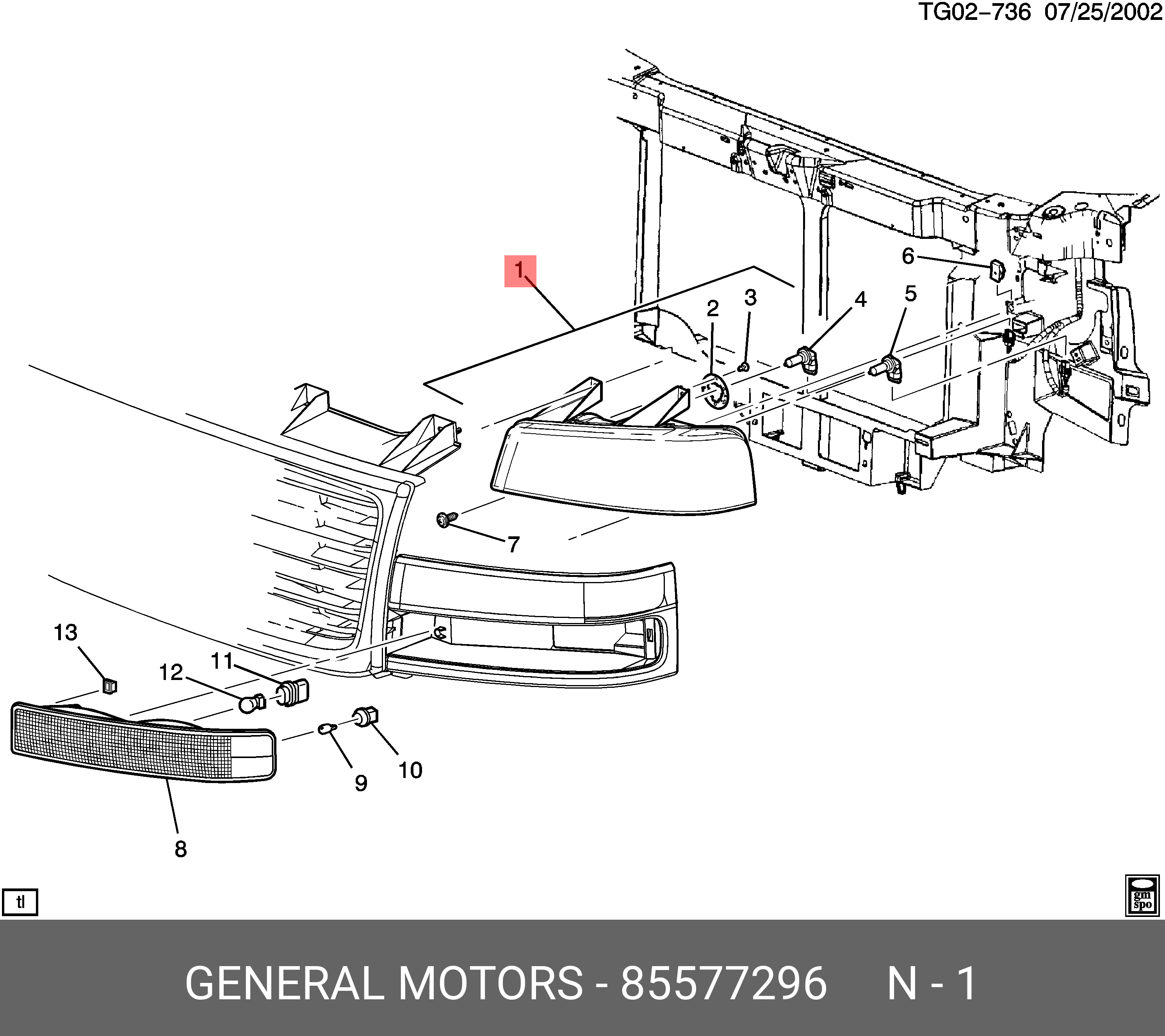 85577296 GENERAL MOTORS Part