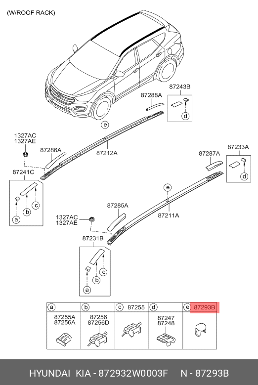CAP 1-ROOF RACK CTR LH