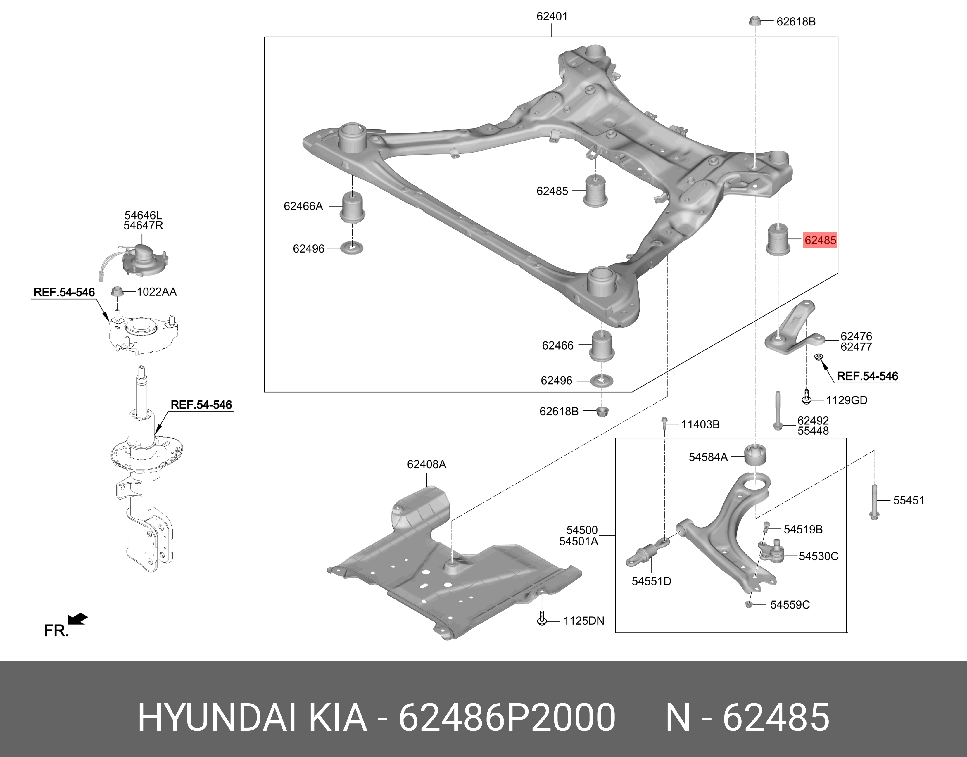 62486P2000 HYUNDAI KIA Part