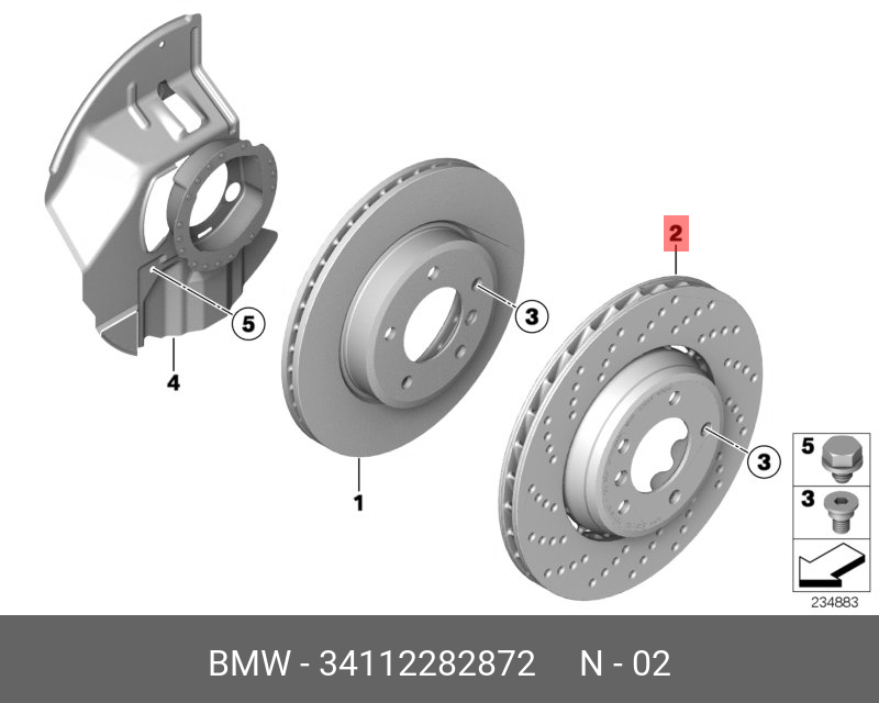 Front brake disc, right