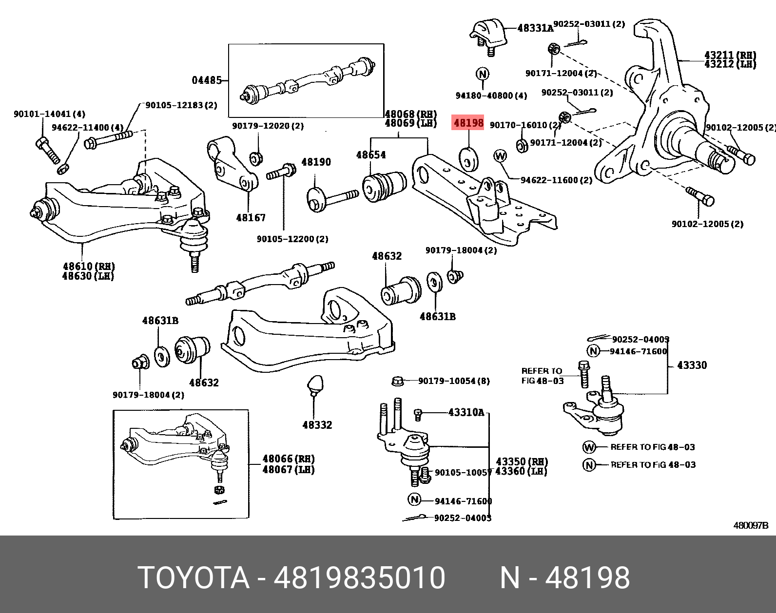 48198-35010 TOYOTA LEXUS WASHER, METAL