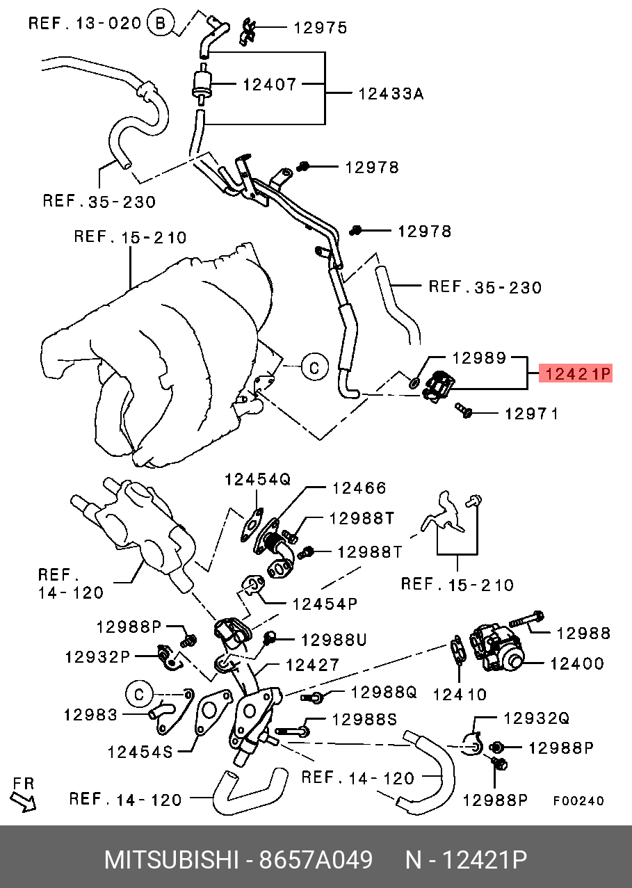 8657A049 MITSUBISHI VALVEEMISSIONSOLENOID