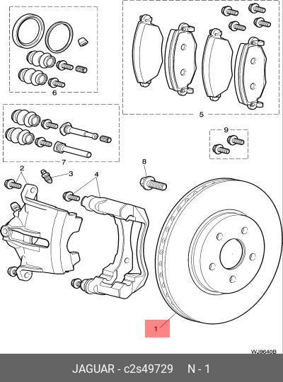 Front brake discs, set