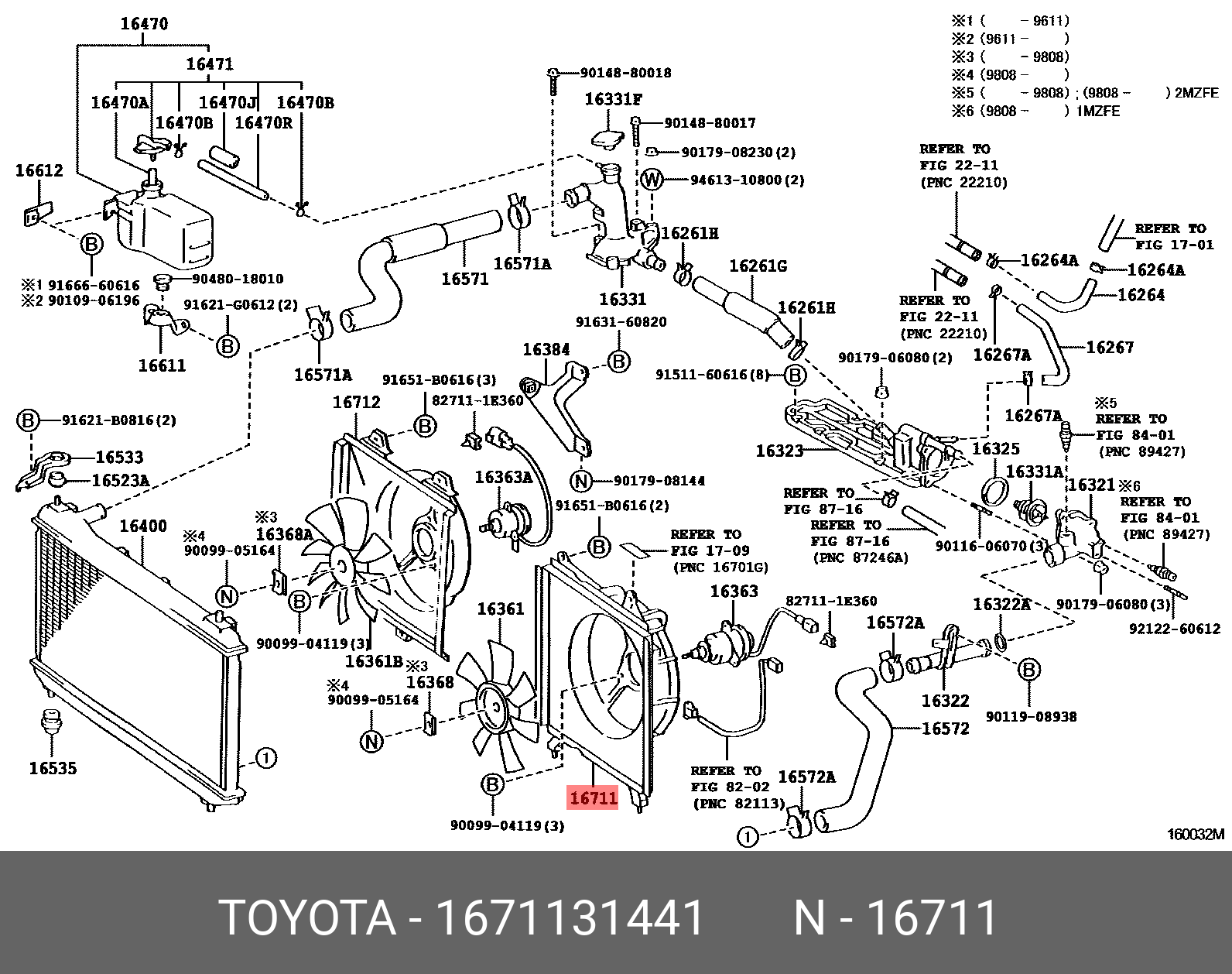 16711-31441 TOYOTA LEXUS SHROUD ASSY, FAN