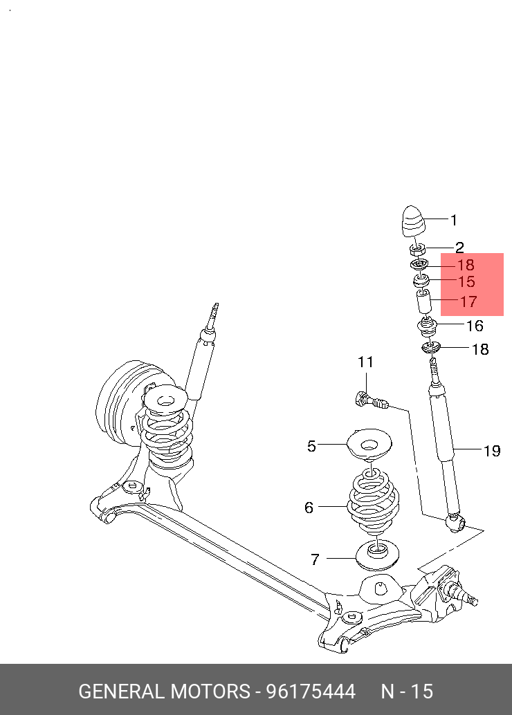 Втулка амортизатора заднего верхняя