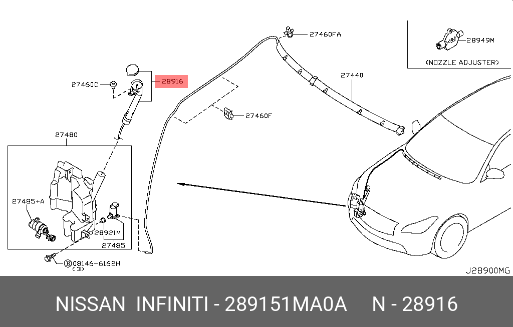 28915-1MA0A NISSAN INLET