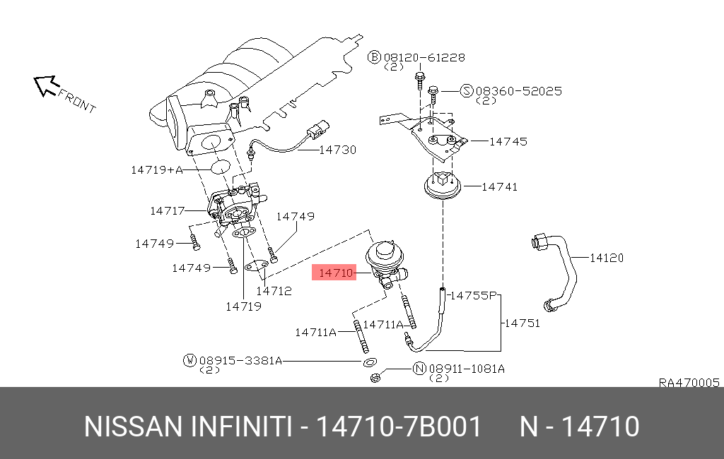 14710-7B001 NISSAN FENDER-FRONT RH