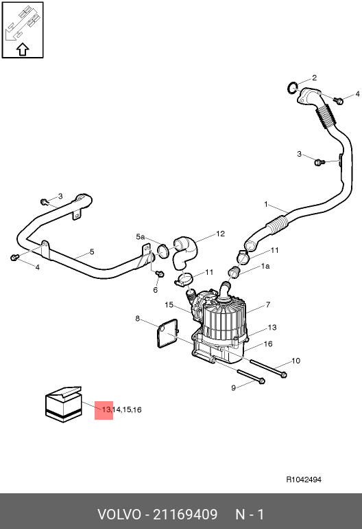 21169409 VOLVO PIPE