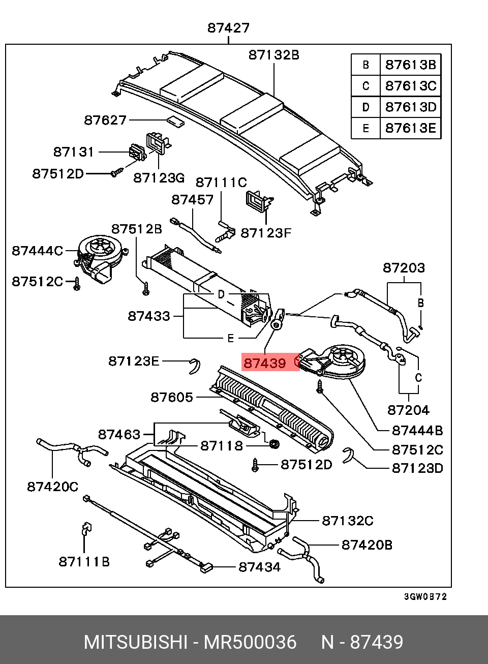 Ax000026 MR500036 MITSUBISHI VALVE,RR A/C UNIT EXPANSIO