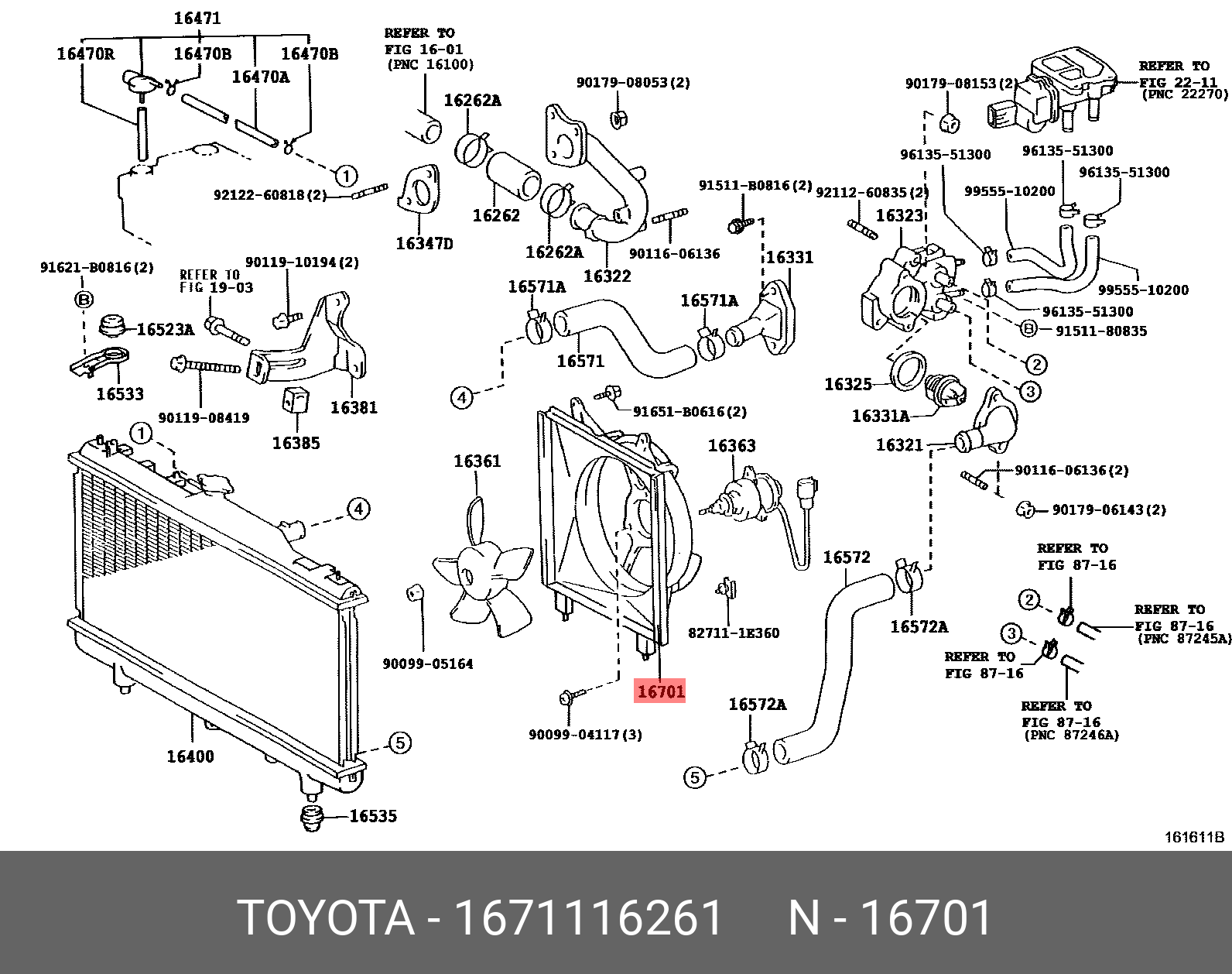 16711-16261 TOYOTA LEXUS SHROUD FAN