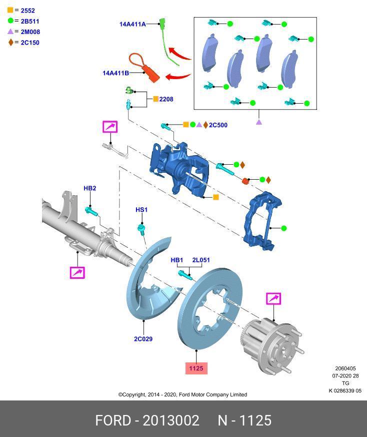 2013002 FORD FRONT BRAKE DISC