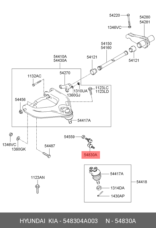 BRAT BIELETA SUSPENSIE STABILIZATOR