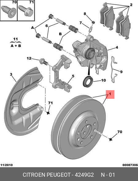 Rear brake discs, set