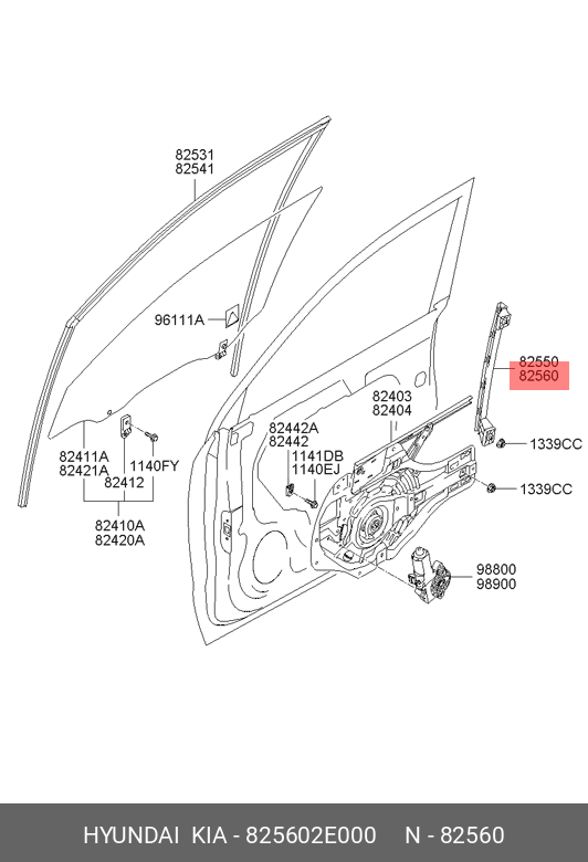 CHANNEL ASSY-FR DR RR RH HY