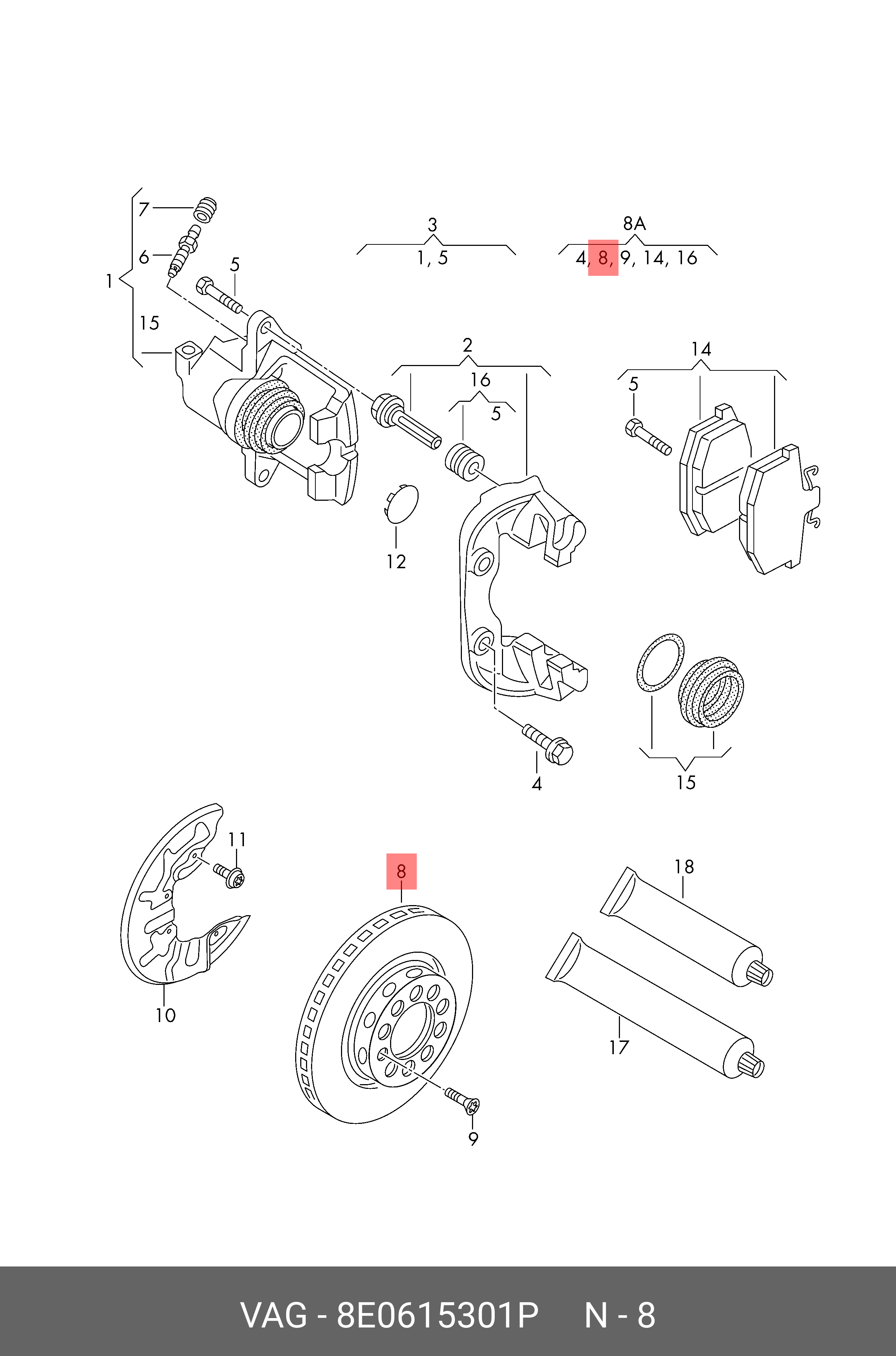 Front brake disc