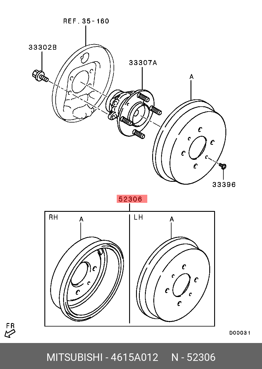 Rear brake discs, set