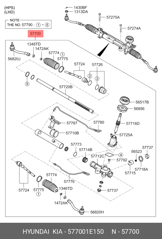 GEAR & LINKAGE ASSY-P/S