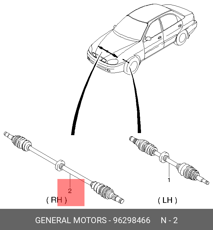 Вал приводной правый