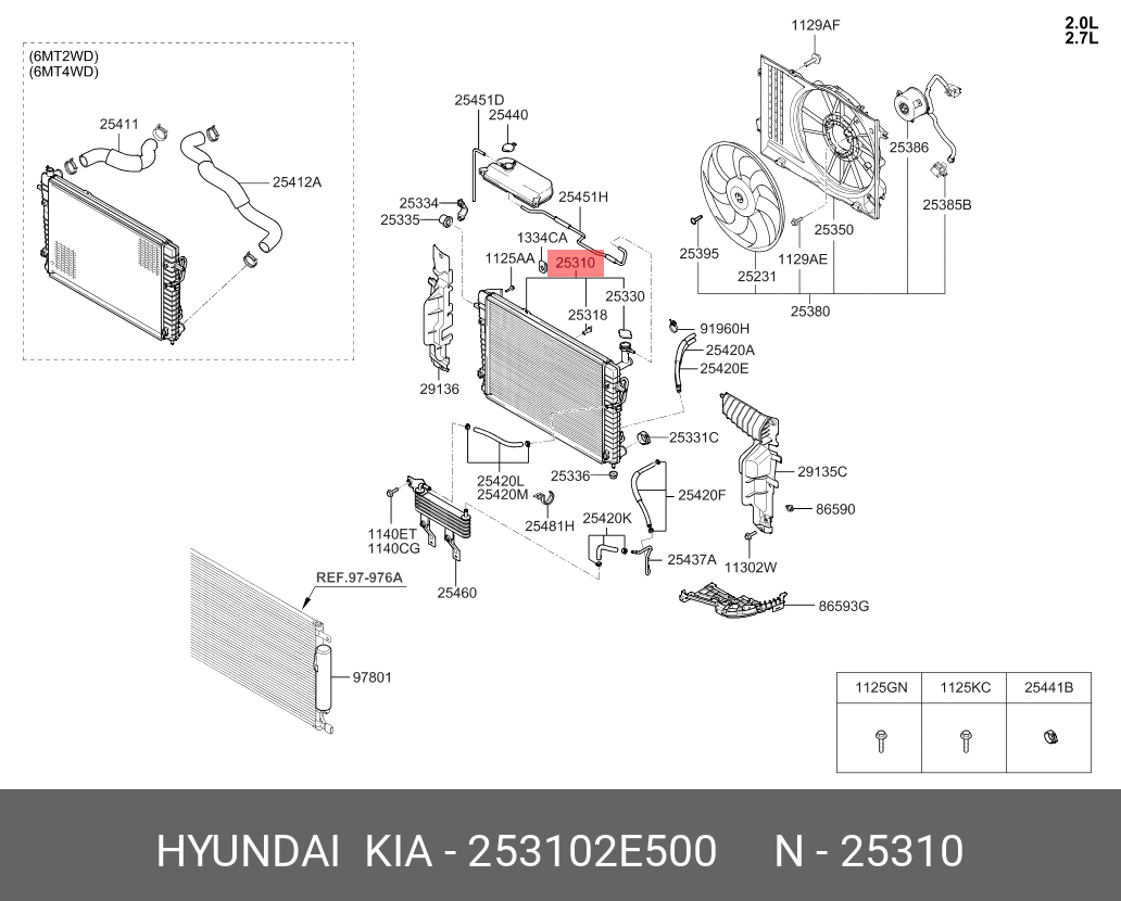 RADIATOR (DCC) 2.0L DIESEL PANA IN 17.02.2006