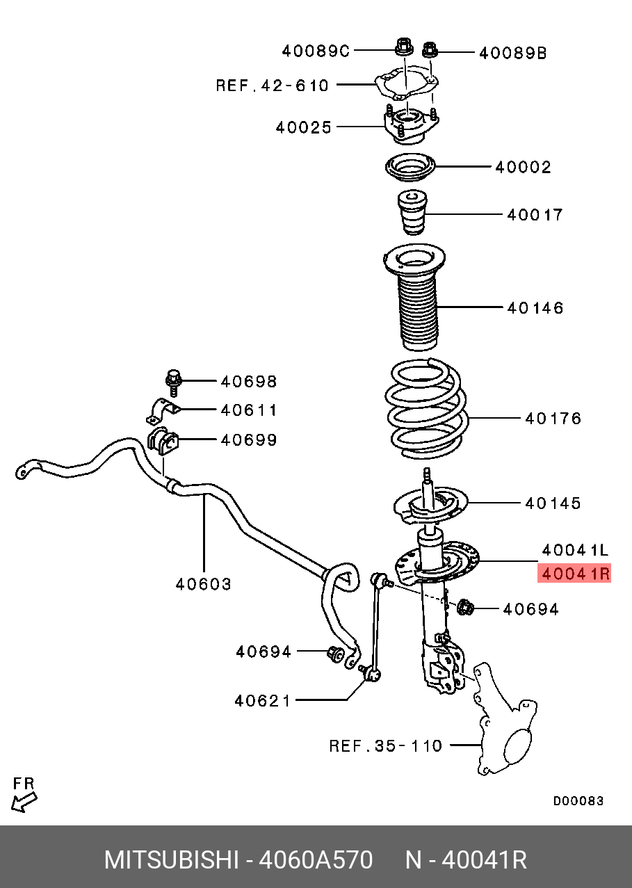 AMORTIZOR SUSPENSIE DR. FATA OUTLANDER GF.