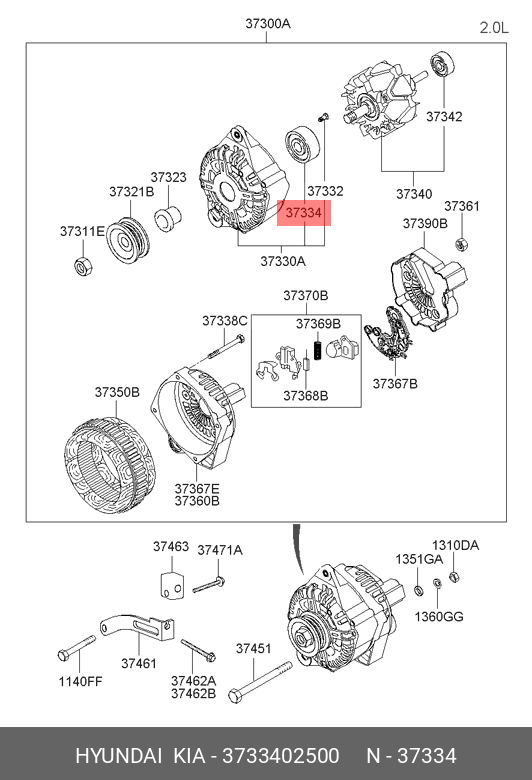 RULMENT ALTERNATOR FT HY
